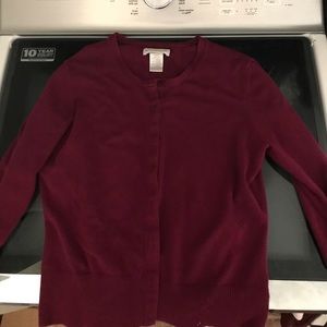 Burgundy cardigan